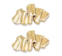 fKiZanthene Set di spille dorate con design irregolare in lega, due pezzi, spille e spille da donna per riparazioni artigianali e uso decorativo