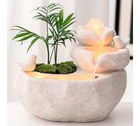 FKKFUCI Fontana da Interno Fontana Feng Shui Bonsai Resina Artigianato Decorazione, Soggiorno Desktop Ornamenti Bonsai/Decorazione D'interni per La Casa