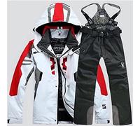 FKKFUCI Giacca e Pantaloni da Sci Uomo e Donna, Giacca Impermeabile Antivento, Pantaloni da Snowboard, Abbigliamento Termico da Esterno, E, L