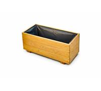 FKL DESIGN Home Deco Cassetta per piante in legno, vaso per piante da giardino, terrazza, cassetta in legno, impregnata D26 (rovere, 60 x 30 x 29 cm)
