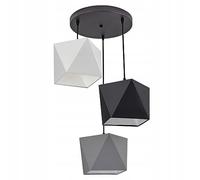 FKL DESIGN Home Deco Lampada a sospensione lampada per bambini per la cameretta dei bambini bellissima lampada a sospensione in metallo diverse versioni 299-E3 (bianco-nero-grigio)