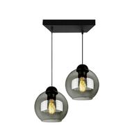 FKL DESIGN Home Deco Lampada da soffitto a sospensione, lampada da parete, lampada da tavolo, lampada a sospensione, sfera di colore nero, grigio, bianco, serie N100, diverse varianti (N100-AZ2)