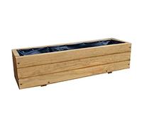 FKL DESIGN Home Deco NUOVA fioriera in legno TOP vaso per piante giardino terrazza completamente assemblato D6 rovere (lunghezza 60 cm)