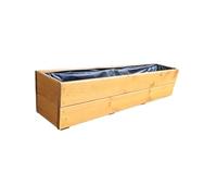 FKL Fioriera in legno Fioriera per piante da giardino, terrazza, già montata, D27 (Rovere, 90 cm)