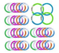 fkngcp Blow Sticks 40pcs 6 Color Acrilic LED Glow nei Braccialetti Scuri Che lampeggiano Gelatina Light Up Bracciale Anni '80 per Il Carnivale di Compleanno di di Halloween Festa favorisce Il Color