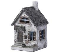 fkngcp Fata House, Resina Fairy Garden House 5.5x3.5x3.5 Statua del Giardino Grigio Resistente alle meteorologi per Decorazioni da Cortile all'aperto, Regalo