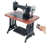 fkngcp Macchina da Cucire in Miniatura 1:24 Scala Giocattolo per Cucire la Macchina da Cucito Realistico mobili per Bambole Vintage mobili Decorazioni per Bambini per Bambini