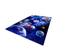 fkngcp Modello pianeta a stella del tappeto 3D piccolo soggiorno decorazione della camera da letto moderna, tappetino da sedia da giocatore (80 x 160 cm)