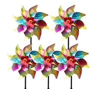 fkngcp Riflettente più Spaventoso deterrente a per Pinwheel deterrente Animale di Colore per i Giardini Arcobaleno 5pcs Stile 2