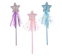 fkngcp Star Star Wands 3PCS 11 Pollici Princess Angel Fairy Wands Girls Fairy Magic Dress-up Wand Angel Costume Sticks Sticks per Il Compleanno Halloween Christmas Party Supplies1
