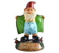 fkngcp Statue Sexy GNOME, gnomi Divertenti in Resina da 5, 9 Pollici, gnomi a Pieno Colore salutano Il Mio Piccolo Amico, Cattivi riutilizzabili, per Gli Amanti degli Portico Giardino, Verde