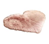 fkngcp Tappeto per il cuore 40x50 cm tappeto in finto pelliccia morbida e accogliente peluche tappeti a forma di cuore arruffato per soggiorno camera da letto per bambini divano divano casa d