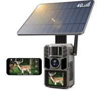 FKPCAM Fototrappola 4G APP, 4K/48MP Fototrappola con SIM Telefonica Invio Foto, Video in Diretta Fotocamera Caccia Notturna, Batteria da 7500 mAh, Scheda di Memoria da 64 GB, Impermeabile IP67