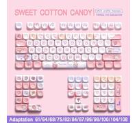 FKRTQIYN 120 MOA Profilo KeyCaps PBT per MX Switch Mechanical Taste meccaniche Design Cartone Animato Design Dye Sublimation MCA Set di Tasti Fai -da -Te Personalizzato(06)