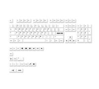 FKRTQIYN 126 Profilo KeyCap PBT Minimalist White Space Planet Design KeyCaps Compatibile con tastie di tastiere meccaniche MX Switch Fai da Te Tappi Chiave Personalizzati