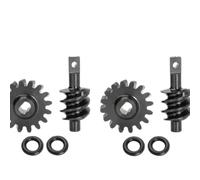 FKRTQIYN 2pcs Ingranaggi per Vermi in Acciaio per differenziale Overdrive Anteriore e Posteriore Compatibile con SCX24 1/24 RC Crawler Auto di aggiornamento Accessori(16T 2T Worm Gear Set)