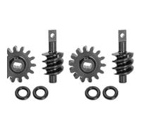 FKRTQIYN 2pcs Ingranaggi per Vermi in Acciaio per differenziale Overdrive Anteriore e Posteriore Compatibile con SCX24 1/24 RC Crawler Auto di aggiornamento Accessori(14T 2T Worm Gear Set)