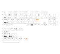 FKRTQIYN CHIAMATI PBT Bianchi minimalisti della Guerra virtuale Compatibile con tastiere meccaniche MX Switch Set di Tappi Tasti Fai -da -Te Personalizzati