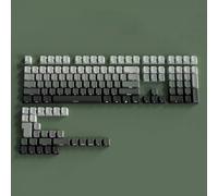 FKRTQIYN Gradiente Grigio RGB retroilluminato PBT a Doppio tiro Keycaps Compatibile con tastiere di Gioco Meccanico MX con Incisione Laterale(06)
