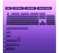 FKRTQIYN KBDIY 133 Profilo Profile PBT KeyCap Set di keyCaps Stampati con Gradiente Strawberry Compatibile con tastiere meccaniche per i Giochi e Personalizzazione Fai -da -Te(Side-Printed Type H)