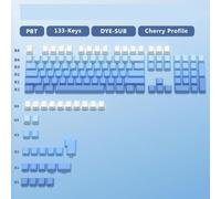 FKRTQIYN KBDIY 133 Profilo Profile PBT KeyCap Set di keyCaps Stampati con Gradiente Strawberry Compatibile con tastiere meccaniche per i Giochi e Personalizzazione Fai -da -Te(Side-Printed Type G)