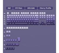 FKRTQIYN KBDIY 133 Profilo Profile PBT KeyCap Set di keyCaps Stampati con Gradiente Strawberry Compatibile con tastiere meccaniche per i Giochi e Personalizzazione Fai -da -Te(Side-Printed Type B)