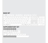 FKRTQIYN Kbdiy 141 Set pbt Marshmallow keycap koa Profilo 7u Compatibile con tastiere meccaniche Coreane Russe Giapponese cap.(Mac Apple Style-EN)