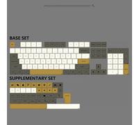 FKRTQIYN Kbdiy 141 Set pbt Marshmallow keycap koa Profilo 7u Compatibile con tastiere meccaniche Coreane Russe Giapponese cap.(Glimmer-EN)