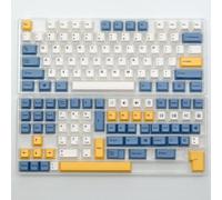 FKRTQIYN KBDIY Albicon Yellow PBT KeyCap Set per tastiere meccaniche 7U Compatibile con Switch MX per la Personalizzazione del Gioco