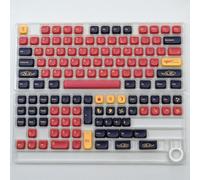 FKRTQIYN KBDIY GMK Blue Samurai KeyCaps Coreano PBT Personalizzato KoA Profilo Compatibile con tastiere meccaniche per Il Gioco Carino 130 Set per Switch MX Fai da Te(GMK Red Samurai-KR)