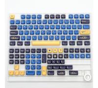 FKRTQIYN KBDIY GMK Blue Samurai KeyCaps Coreano PBT Personalizzato KoA Profilo Compatibile con tastiere meccaniche per Il Gioco Carino 130 Set per Switch MX Fai da Te(GMK Blue Samurai-EN)