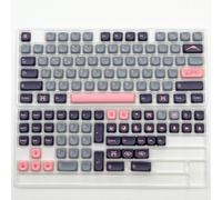 FKRTQIYN KBDIY GMK Blue Samurai KeyCaps Coreano PBT Personalizzato KoA Profilo Compatibile con tastiere meccaniche per Il Gioco Carino 130 Set per Switch MX Fai da Te(NightSakura-KR)