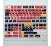 FKRTQIYN KBDIY GMK Blue Samurai KeyCaps Coreano PBT Personalizzato KoA Profilo Compatibile con tastiere meccaniche per Il Gioco Carino 130 Set per Switch MX Fai da Te(GMK Red Samurai-EN)