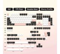 FKRTQIYN KBDIY GMK Jamon Profilo Double Shot PBT ISO KeyCaps Compatibile con tastiere da Gioco Meccanico Set di tastie di keycap retrò(GMK Olivia)