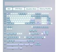 FKRTQIYN KBDIY GMK Jamon Profilo Double Shot PBT ISO KeyCaps Compatibile con tastiere da Gioco Meccanico Set di tastie di keycap retrò(GMK Illusion)