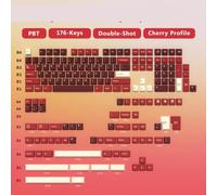 FKRTQIYN KBDIY GMK Jamon Profilo Double Shot PBT ISO KeyCaps Compatibile con tastiere da Gioco Meccanico Set di tastie di keycap retrò(GMK Jamon)