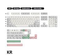 FKRTQIYN KBDIY KeyCaps coreano GMK 9009 PBT RETRO KEYCAP KOA Profilo ISO Compatibile con tastiere da gioco meccanico personalizzato set 7u 138(GMK 9009 Theme-KR)