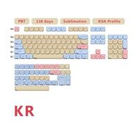 FKRTQIYN KBDIY Marshmallow Retro PBT KeyCaps Profilo ISO KOA per Ace68 Rainy 75 Casi Chiave CHIASE di Gioco Meccanico(Marshmallow-KR)