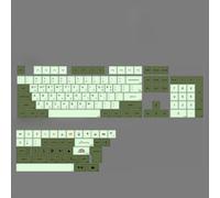 FKRTQIYN Kbdiy retro 143 keycap set pbt matcha koa compatibile con moa in stile 7u iso per tastiere meccaniche russo coreano giapponese(Matcha-KR)