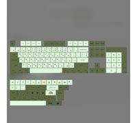 FKRTQIYN Kbdiy retro 143 keycap set pbt matcha koa compatibile con moa in stile 7u iso per tastiere meccaniche russo coreano giapponese(Matcha-JA)