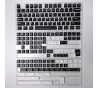 FKRTQIYN KBDIY Retro Keycaps PBT in bianco e nero 174 tastiere da gioco meccanico a doppio colpo
