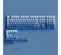 FKRTQIYN Profilo OEM PBT KeyCaps Gradient RGB KeyCap retroilluminato Impostato Compatibile con tastiere di Gioco Meccanico MX Switch in Bianco Grigio Rosa Nero per progetti Fai -da -Te(White Blue)