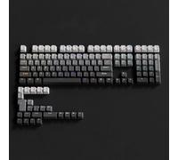 FKRTQIYN Profilo OEM PBT KeyCaps Gradient RGB KeyCap retroilluminato Impostato Compatibile con tastiere di Gioco Meccanico MX Switch in Bianco Grigio Rosa Nero per progetti Fai -da -Te(Black Gray)