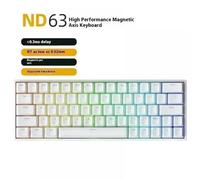 FKRTQIYN Tastiera Meccanica cablata RGB Personalizzabile con interruttori scambiabili a Caldo per i Giochi e L'Ufficio USA Compatibile con PC(ND63 White)