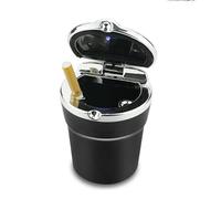 FKSWJZXD Posacenere Auto per Mercedes AMG GT A C GLC AMG AMG CLA CLK CLS E, Portatile, con Coperchio, per Auto Viaggi All'aperto Casa Ufficio,Black