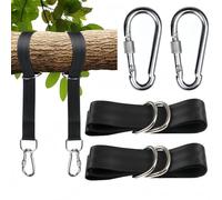 FKUMLUN Kit di cinghie per amaca per altalena ad albero, cinghie per altalena per alberi, resistenti, da appendere all'aperto, per campeggio, può contenere 997,9 kg di peso extra lungo, con 2