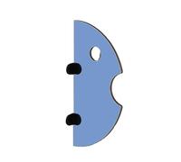 FKXSXAZ Divisorio per WC con Schermo per orinatoio, divisorio da Parete per Bambini Multicolore, Dimensioni Multiple, Pannello in Resina ad Alta densità (Blu 1 Pezzo, 15,7 x 23,6 Pollici)