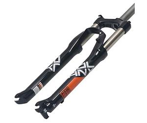 FKXSXAZ Forcelle Ammortizzate per Bicicletta da 26", 27,5" e 29", Olio/Molla, Forcella Anteriore per MTB, Escursione 100 mm, Regolazione della Corona QR, cannotto da 1-1/8", Freno a Disco