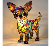 FkYstrix Cute Pet Themed LED Cat Table Lamps Vintage Home Decor French Bulldog Dachshund Corgi Chihuahua Art Night Light, Chihuahua