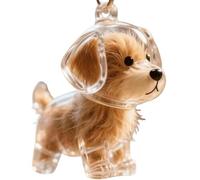 FkYstrix Pet Hair Storage Bottle Collector Memorial Keychain,Transparent Dog Hair Pet Fur Keepsake Pendants Whiskers Keepsake(1pc, Puppy 2)